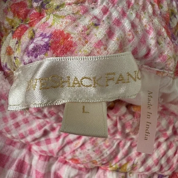 LoveShackFancy Pink Floral Tiered Mini Skirt - Picture 9 of 12